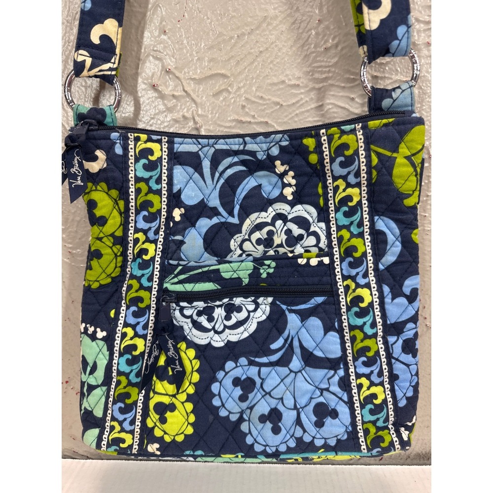 Vera Bradley Disney "Where's Mickey" Hipster Crossbody Bag Zip Closure pockets